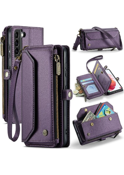 Kadınlar Için Crossbody Durumda Samsung Galaxy S21 Cüzdan Durumda Kart Tutucu (Yurt Dışından)