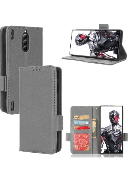 Zte Nubia Kırmızı Sihirli 8 Pro Için Kılıf Yan Toka Cüzdan Manyetik Pu Deri (Yurt Dışından)
