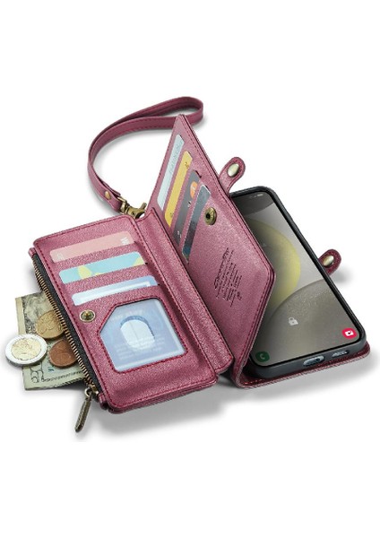 Samsung Galaxy S24 Artı Kılıf Için Crossbody Durumda Cüzdan Fermuar Faturaları Yuvası (Yurt Dışından) modelleri