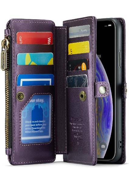 Iphone Xs Max Kart Tutucu Için Crossbody Durumda Rfid Engelleme Cüzdan Kılıf Için (Yurt Dışından)