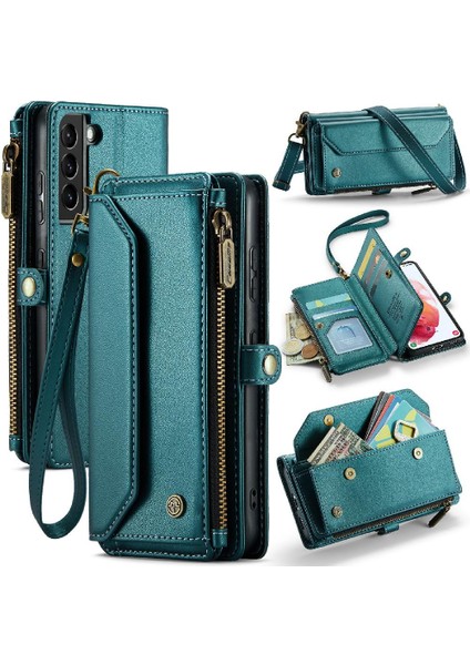 Kadınlar Için Crossbody Durumda Samsung Galaxy S21 Cüzdan Durumda Kart Tutucu (Yurt Dışından)