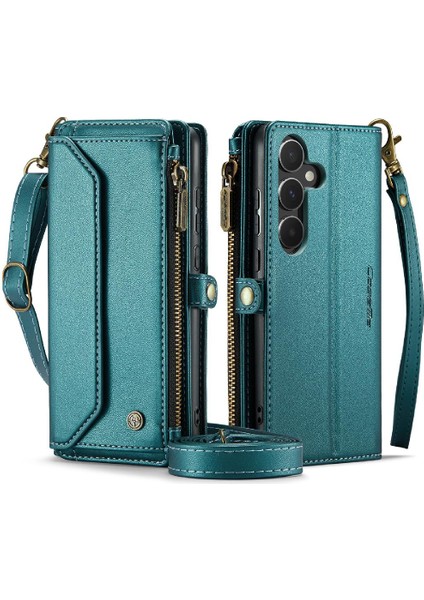 Samsung Galaxy Galaxy Için Crossbody Durumda 5g Fermuar Faturaları Yuvası Rfid Engelleme (Yurt Dışından)