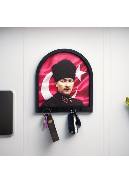 Boyutlu Kabartma Tasarım Atatürk Bayrak Tema Anahtarlık Duvar Askılık Dekor fiyatları
