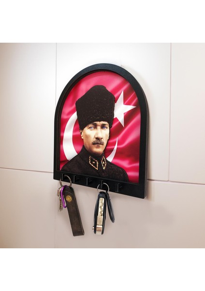 Boyutlu Kabartma Tasarım Atatürk Bayrak Tema Anahtarlık Duvar Askılık Dekor modelleri