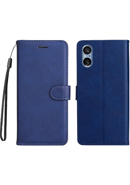 Kart Yuvası Klasik ile Sony Xperia 10VI Yüksek Kaliteli Deri Için Flip Case (Yurt Dışından)
