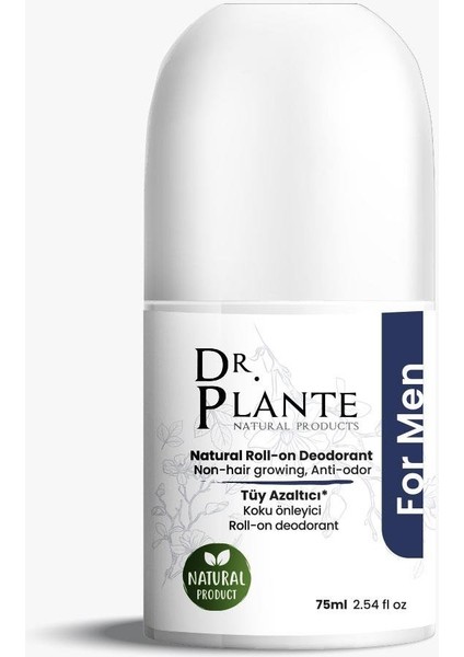 Tüy Azaltıcı Doğal Rollon Deodorant 75ML Men