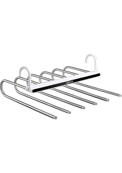 Ecoco Çok Fonksiyonlu Pantolon Depolama Rafı Ayarlanabilir Pantolon Kravat Depolama Paslanmaz Çelik Elbise Askısı Havlu Rafları A (Yurt Dışından)