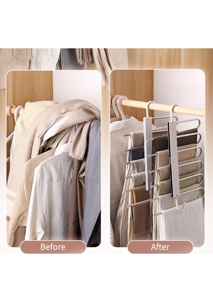 Ecoco Çok Fonksiyonlu Pantolon Depolama Rafı Ayarlanabilir Pantolon Kravat Depolama Paslanmaz Çelik Elbise Askısı Havlu Rafları A (Yurt Dışından) fiyatları