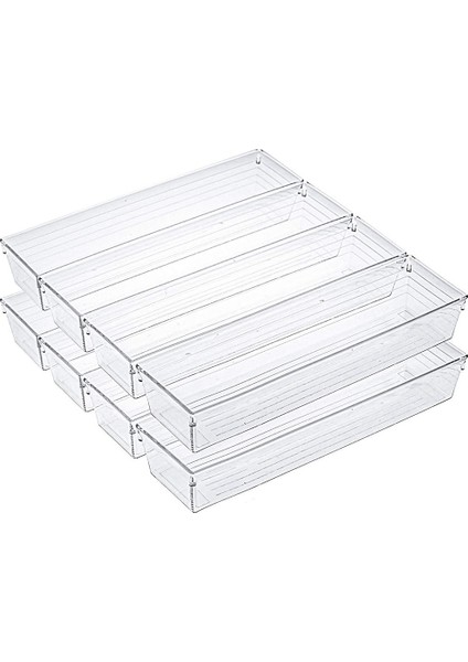 10 Paket 12X3X2 Inç Şeffaf Çekmece Organizatör Tepsileri, Masa Çekmece Içi Bölme Aparatı Saklama Kutuları, Mutfak Için Saklama Kutusu Seti (Yurt Dışından) fiyatları