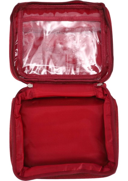 Kırmızı Su Geçirmez Kare Kadın Erkek Makyaj Yıkama Tuvalet Kozmetik Çantası Makyaj Seyahat Seti Organizatör Çantası Şeffaf Aralığı (Yurt Dışından) modelleri