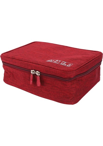 Kırmızı Su Geçirmez Kare Kadın Erkek Makyaj Yıkama Tuvalet Kozmetik Çantası Makyaj Seyahat Seti Organizatör Çantası Şeffaf Aralığı (Yurt Dışından) indirimleri