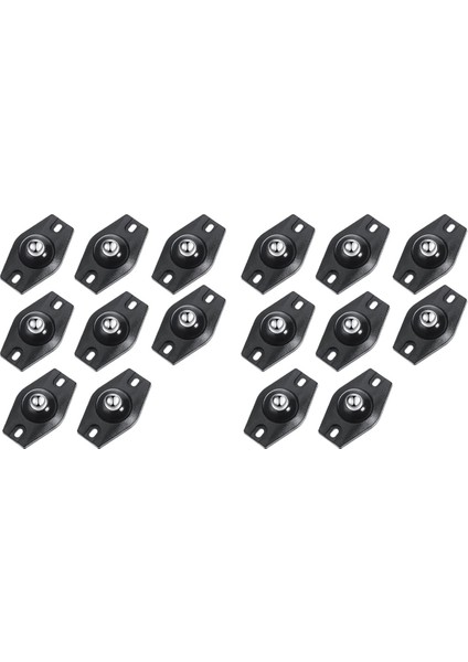 16 Adet Kendinden Yapışkanlı Küçük Tekerlekler Mini Döner Tekerlekler 360 Derece Dönebilen Yapışkan Kasnak, Bilyalı Rulmanlar (Siyah) (Yurt Dışından)