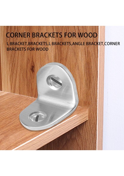 20 Pcs Stainless Steel L Bracket Corner Brace Joint Fastener L Shaped Corner Fastener Joints Bracket (Yurt Dışından)