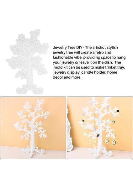 Jewelry Tree Organizer Resin For Resin Casting Ring Holder Silicone For Necklace Earring Display Stand Mold (Yurt Dışından) fırsatları