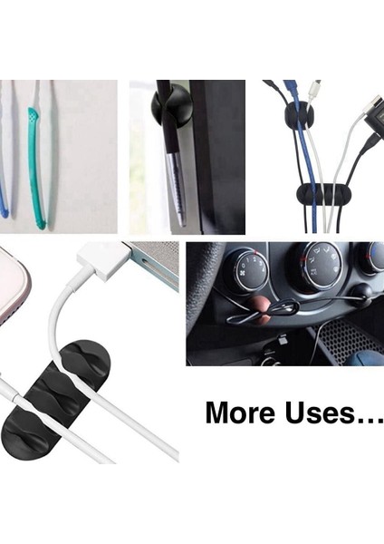 16 Pack Black Adhesive Cord Holders, Perfect Cable Management For Organizing Cable Wires-Home, Office, Car, Desk (Yurt Dışından)