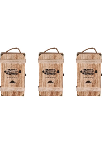 3x Vintage Ahşap 2 Kırmızı Şarap Şişesi Kutusu Taşıyıcı Sandık Vaka Depolama Taşıma Ekran Tutucu Doğum Günü Partisi Noel Hediyesi (Yurt Dışından)