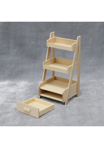 1:12 Dollhouse Mobilya Vintage Üç Katlı Ahşap Çiçek Standı Aperatif Rafı 1:12 Dollhouse Minyatür Aksesuarları (Yurt Dışından) modelleri