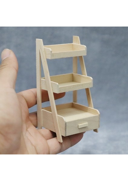 1:12 Dollhouse Mobilya Vintage Üç Katlı Ahşap Çiçek Standı Aperatif Rafı 1:12 Dollhouse Minyatür Aksesuarları (Yurt Dışından) fırsatları