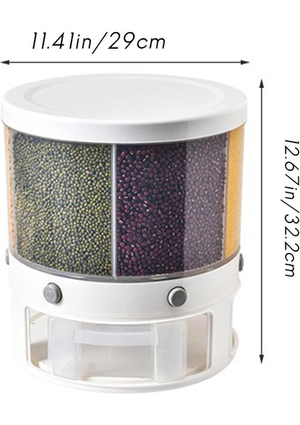 Mutfak Gıda Saklama Kabı Döner Kutular Tahıllar Nem Böcek Geçirmez Tahıl Organizatör Kutusu Ayırıcı Pirinç Kovası (Yurt Dışından) fırsatları