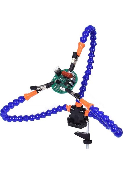 Bench Vise Work Bench Vise Welding Table With 3 Flexible Arms Soldering Iron Stand Pcb Soldering Repair (Yurt Dışından)