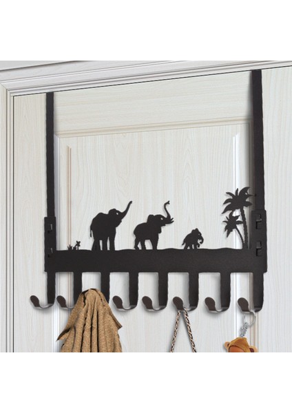 Banyo Için Kapı Üzeri Havlu Askıları, Siyah Kapı Askı Kancası Kapı Giysileri Için Havlu Askısı 8 Kancalı Anahtar Çanta Askısı (Yurt Dışından) fiyatları