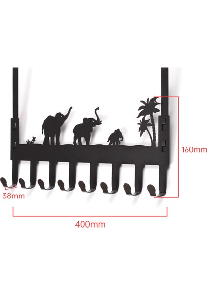 Banyo Için Kapı Üzeri Havlu Askıları, Siyah Kapı Askı Kancası Kapı Giysileri Için Havlu Askısı 8 Kancalı Anahtar Çanta Askısı (Yurt Dışından) fırsatları