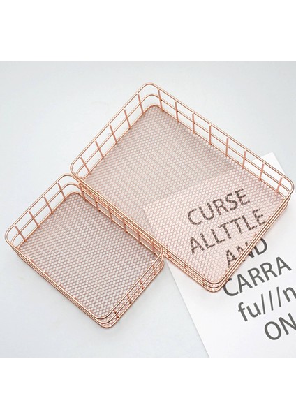 Iskandinav Metal Tel Depolama Sepeti Ofis Masaüstü Çeşitli Eşyalar Makyaj Fırçaları Tutucu Masa Kozmetik Organizatör Demir Sepet B (Yurt Dışından) modelleri