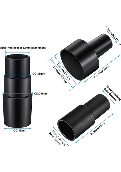 6 Pieces Universal Vacuum Hose Adapter Wet Dry Vacuum Converter Reducer Attachments For Vacuum Cleaner (Yurt Dışından)
