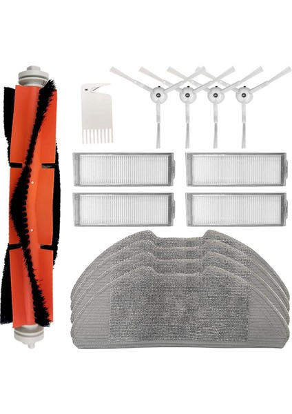 For Mi Robot Vacuum Mop 2 Pro Robot Vacuum Accessories Set, Main Brush, Cleaning Cloths, Hepa Filter, Side Brush (Yurt Dışından)