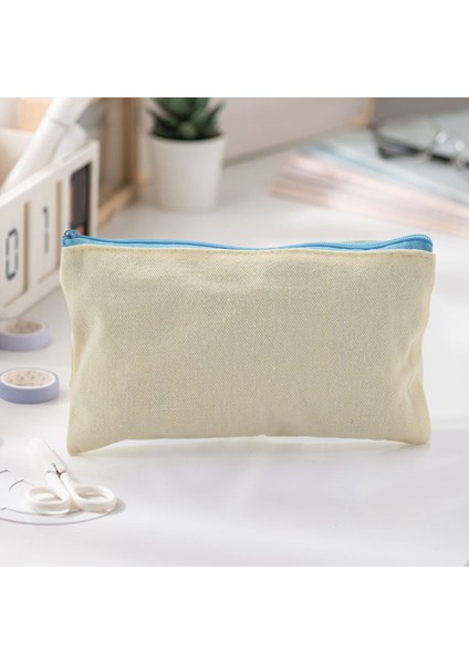 40 Pcs Canvas Zipper Bags Pencil Pouch Makeup Bags Blank Canvas Pencil Case Cosmetic Bag For Travel Dıy Craft School (S) (Yurt Dışından) indirimleri