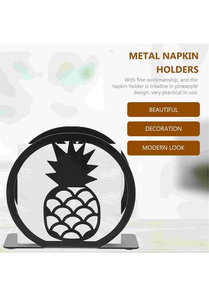 Kağıt Havlu Dispenseri Masaüstü Doku Rafı Metal Ananas Peçete Standı Kağıt Peçete Tutucu (Yurt Dışından)