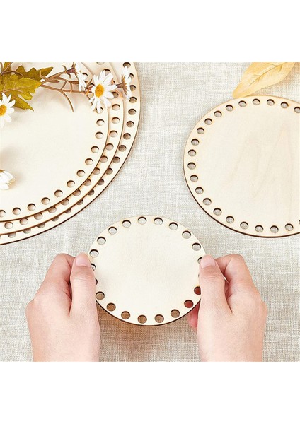 5 Size Wooden Basket Bottom, Round Circle Blank Crochet Basket Wood Base For Dıy Basket , (3.9/5.9/7.9/9.9/11.9ınch) (Yurt Dışından)