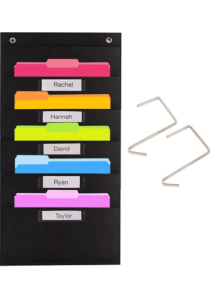 Isim Etiketli 5 Cep Ağır Hizmet Depolama Cep Tablosu - 2 Kapı Üstü Askı Dahil, Duvara Asılı Dosya Düzenleyici (Yurt Dışından) fiyatları