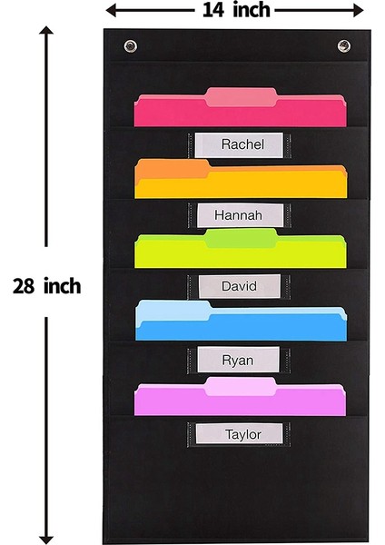 Isim Etiketli 5 Cep Ağır Hizmet Depolama Cep Tablosu - 2 Kapı Üstü Askı Dahil, Duvara Asılı Dosya Düzenleyici (Yurt Dışından) indirimleri