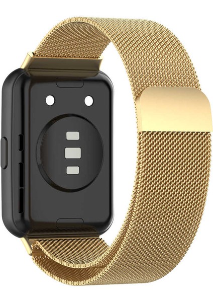 Huawei Watch Fit 2 Uyumlu Krd-01 Metal Kordon Zore - Gold