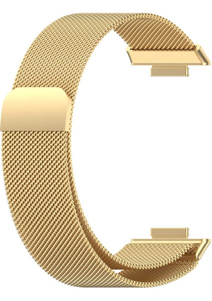 Huawei Watch Fit 2 Uyumlu Krd-01 Metal Kordon Zore - Gold