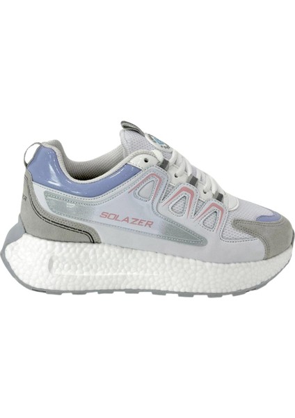 Kadın Bej Gri Ortopedik Confort Taban Fileli Sneaker Günlük Spor Ayakkabı 029