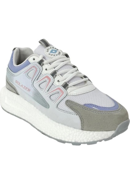 Kadın Bej Gri Ortopedik Confort Taban Fileli Sneaker Günlük Spor Ayakkabı 029