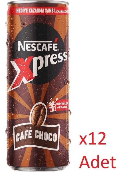 Xpress Cafe Choco Kahve Aromalı Sütlü Içecek 250 ml - 12 Adet