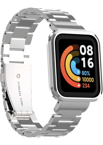 Xiaomi Redmi Watch (Mi Watch Lite) Uyumlu Krd-60 Metal Kordon Zore - Gümüş