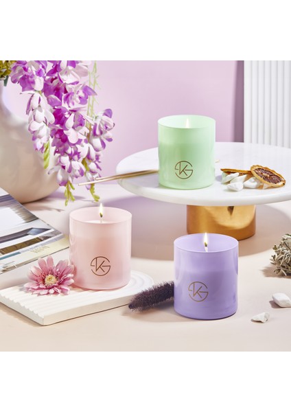 Selka Home Flowery Candle Cam Mum 480 gr