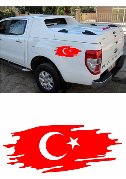Türk Bayrağı Oto Araba Motosiklet Karavan Sticker S2