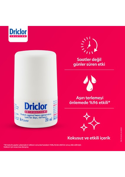 Aşırı Terleme Önleyici Antiperspirant Roll-On 20ml X3