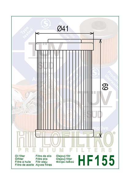 HF155 Yağ Filtresi modelleri
