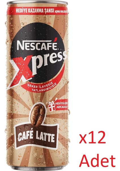 Xpress Café Latte Kahve Aromalı Sütlü Içecek 250 ml - 12 Adet