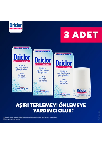 Aşırı Terleme Önleyici Antiperspirant Roll-On 20ml X3