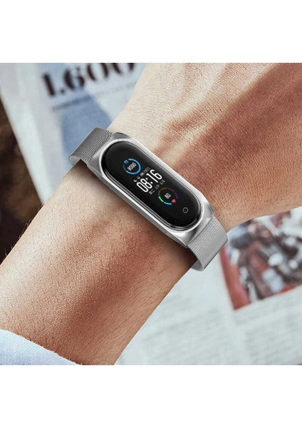 Xiaomi Mi Band 7 Uyumlu Krd-01 Metal Kordon Zore - Gold
