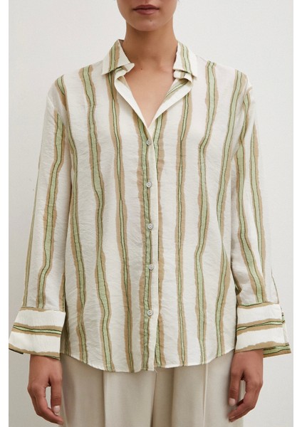 Bambu Çizgili Gömlek Yeşil fiyatları