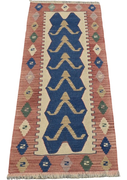 El Dokuma Otantik Batı Anadolu Mini Yolluk Yün Kilim 4953