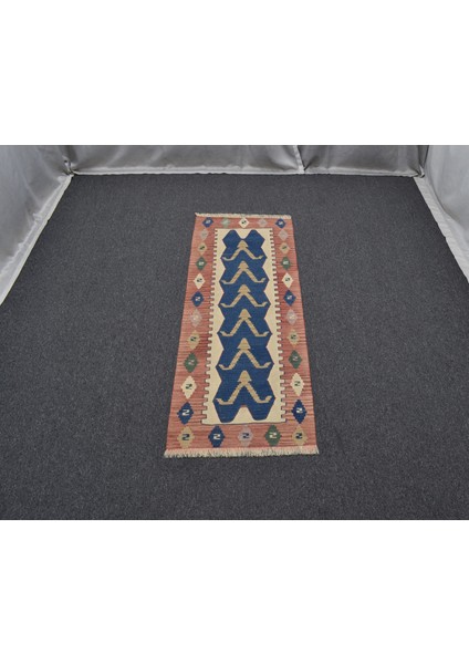 El Dokuma Otantik Batı Anadolu Mini Yolluk Yün Kilim 4953